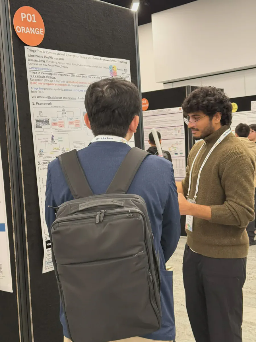 Dipankar at Interspeech 2026, Sydney.