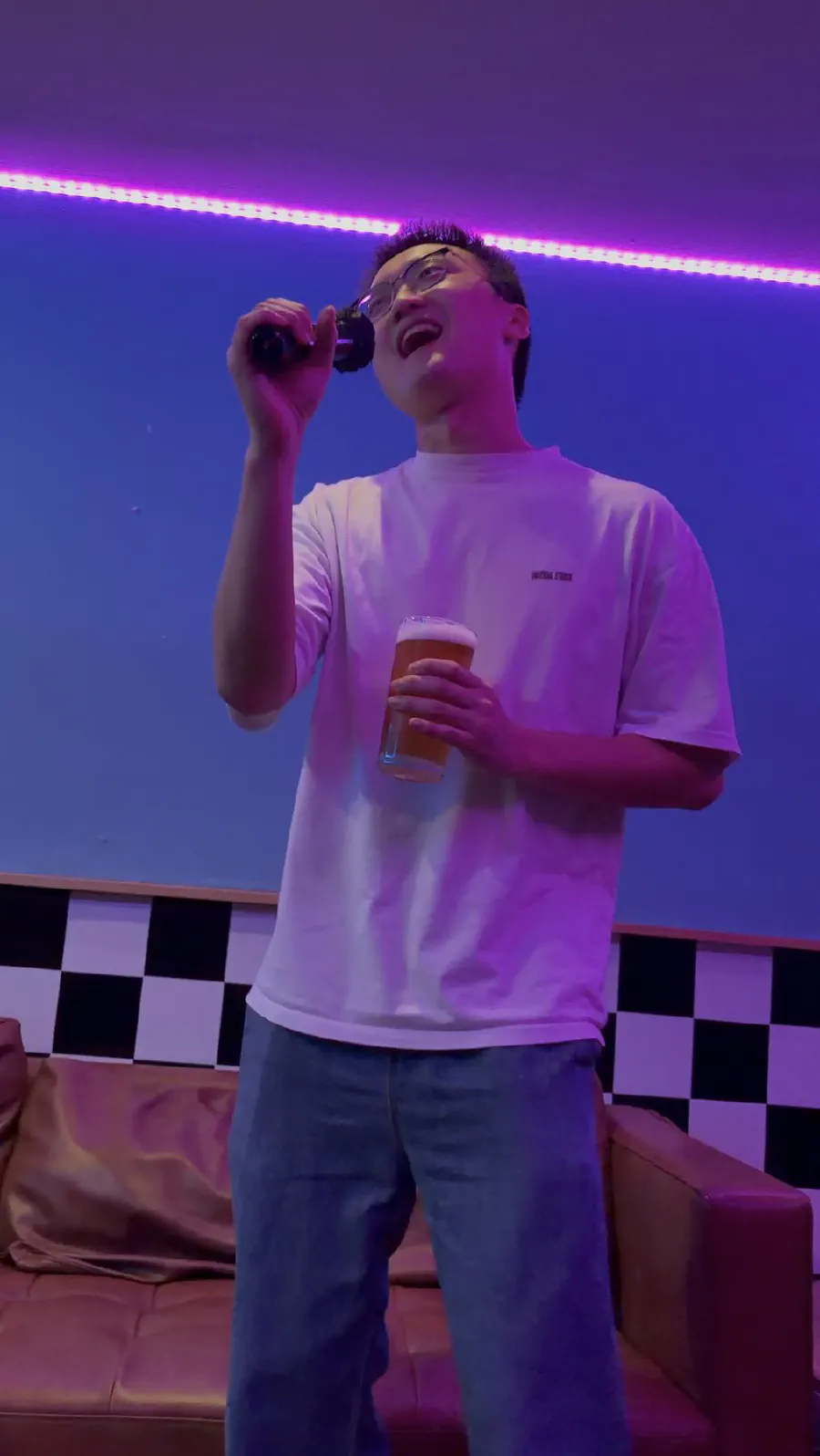 Haokai at karaoke night.